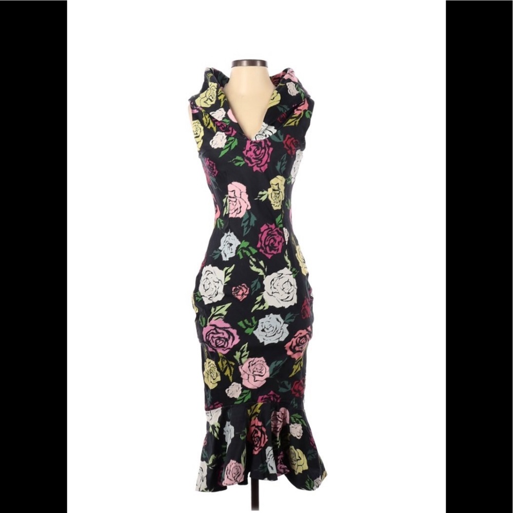 Unique Vintage Janie Bryant Bobbie Wiggle Dress - Picture 2 of 5